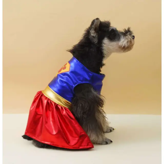 Αποκριάτικη στολή Σκύλου Γάτας Super Dog  - Λαιμός: 25cm / Στήθος: 37cm