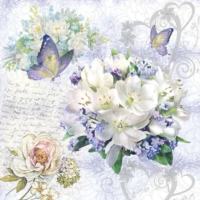 Χαρτοπετσέτα για decoupage, 1τεμ, Flower Love