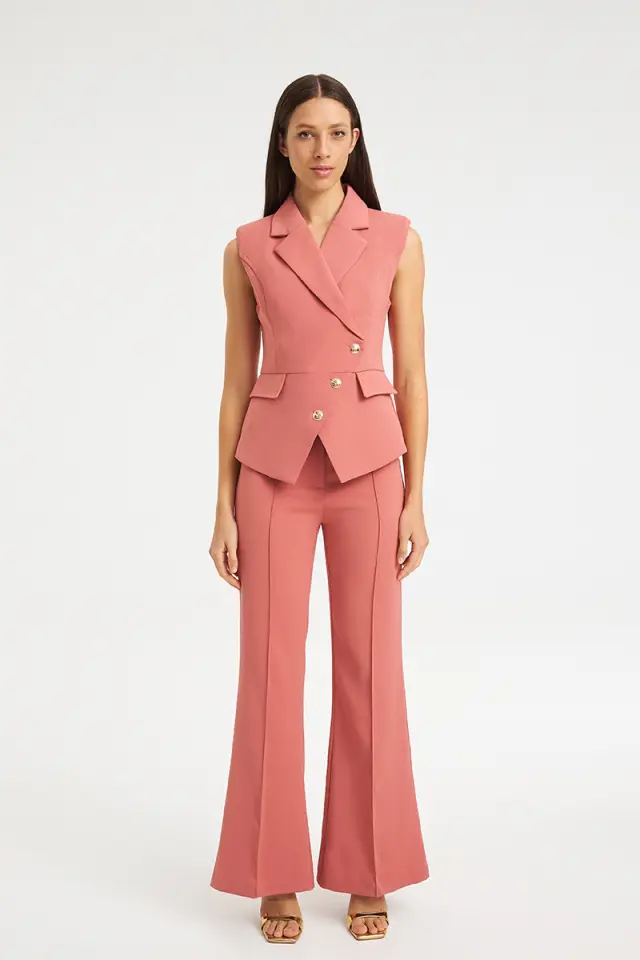 Tailored Γιλέκο με Χρυσά Κουμπιά TINOS VEST - XS 3