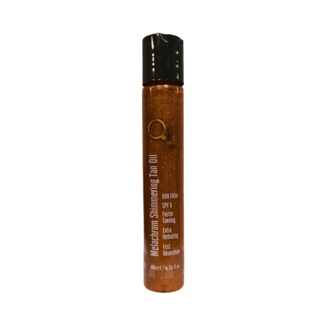 Melachrom Shimmering Tan Oil SPF8 UVA 60ml & Travel Size Refill by Qure - Λάδι μαυρίσματος με γκλίτερ -