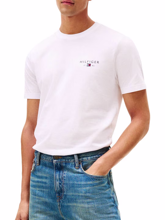 Tommy Hilfiger Ανδρικό T-shirt Λευκό Άσπρο