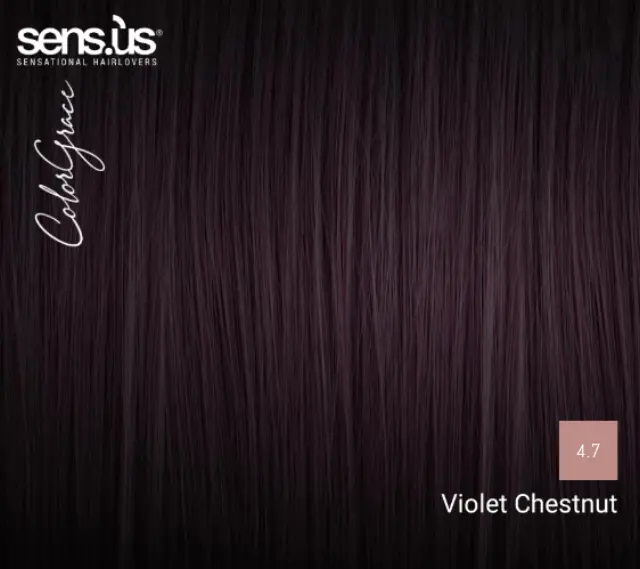 Sensus Color Grace M3K 4.7 Violet Chestnut 100ml - (μόνιμη βαφή καστανό βιολέ) 2