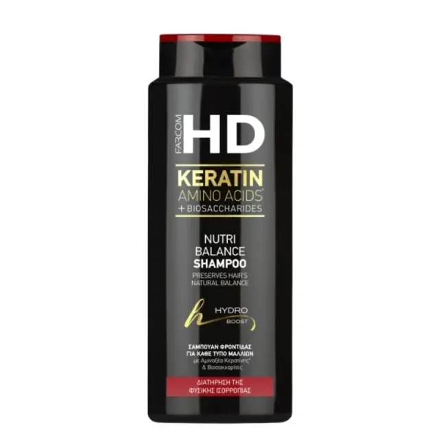Farcom HD Keratin Nutri Balance Shampoo για όλους τους τύπους μαλλιών 750ml