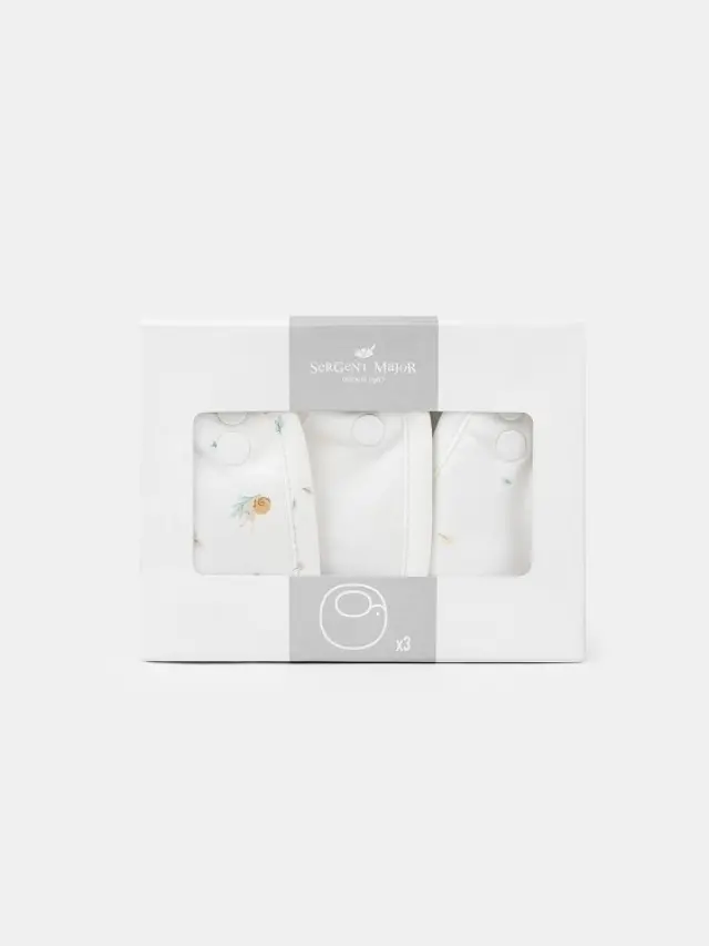Σετ Βρεφικές Σαλιάρες Soft Snail 3τμχ ΜΠΕΖ - One Size