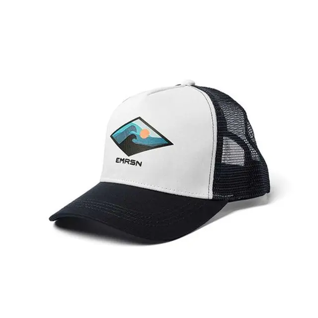 Emerson Unisex Trucker Hat (231.EU01.04-White-Navy Blue) - Λευκό-Μπλέ - One Size