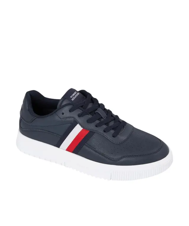 Tommy Hilfiger - Ανδρικά Sneakers Supercup Leather Stripes FM0FM04824-DW5 Μπλε Ναυτικό 2