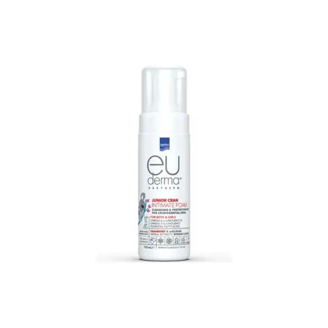 Intermed | Euderma Babyderm Junior Cran Intimate Foam Αφρός Καθαρισμού της Γεννητικής Περιοχής για Αγόρια & Κορίτσια | 150ml