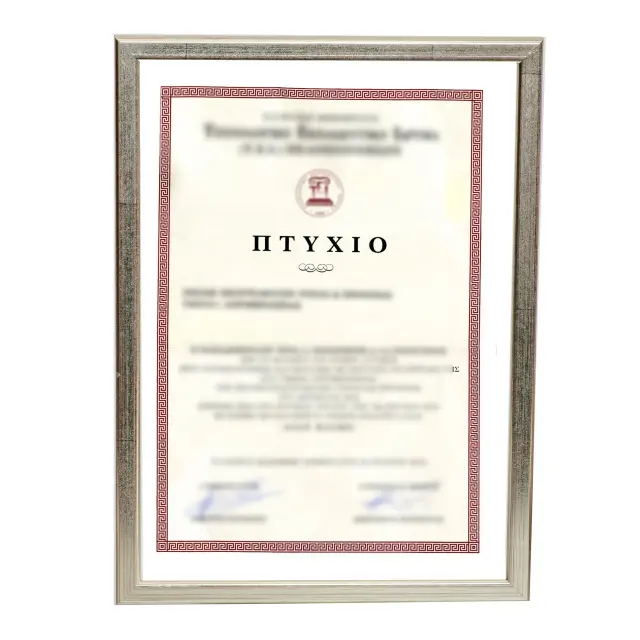 κορνίζα ξύλινη για πτυχίο δίπλωμα κ.λ.π 21X 29,7cm - Α4 χρώμα Ασημί Κ86/22