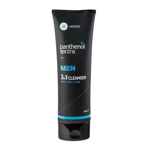 Panthenol Extra Men 3 in 1 Cleanser Ανδρικό Αφρόλουτρο & Σαμπουάν για Πρόσωπο, Σώμα & Μαλλιά, 200ml