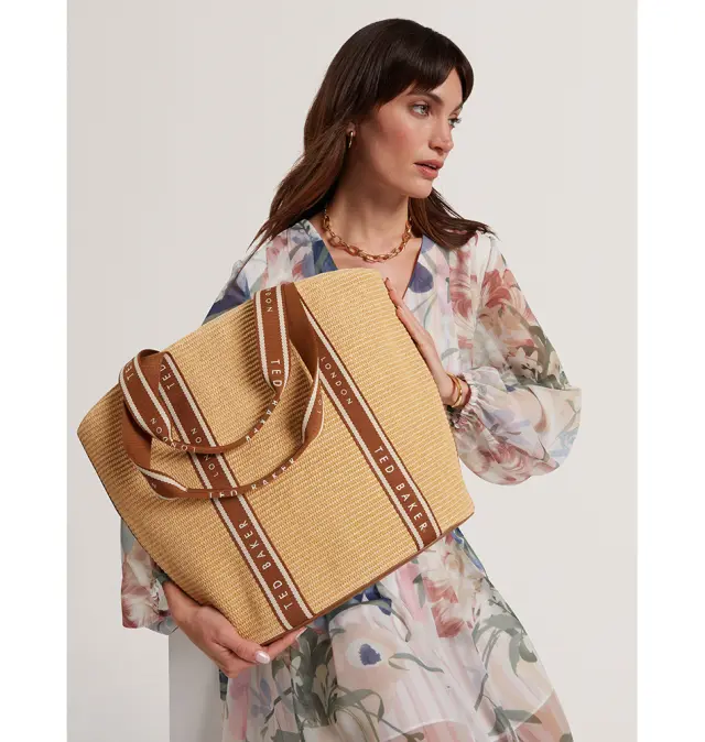 Τσάντα TED BAKER Rafiia Large Tote Bag 284052 Ψάθα 2