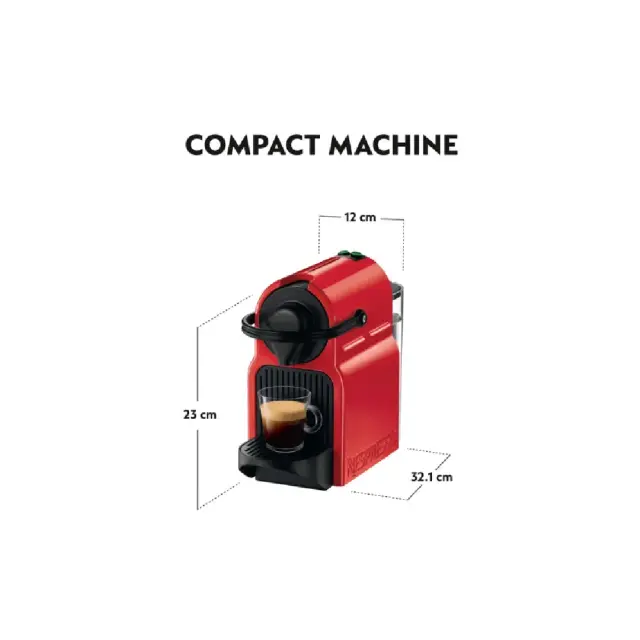Krups XN1005V1 Inissia Καφετιέρα για Κάψουλες Nespresso Πίεσης 19bar Red 3