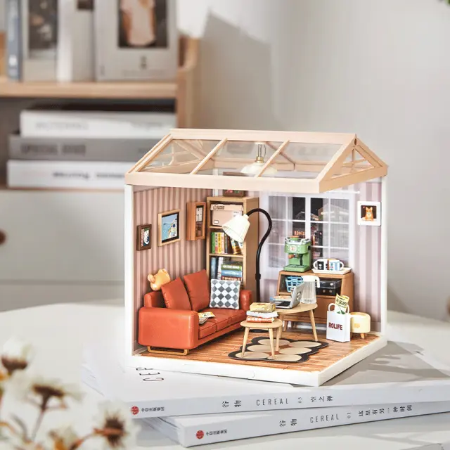Robotime DIY Super Creator Cozy Living Lounge DW007 2