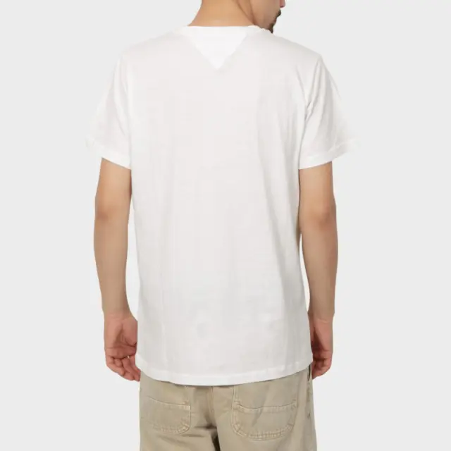 Tommy Hilfiger - Ανδρικό T-shirt Th Essential Flag Tee Regular Fit DM0DM20740-YBR Λευκό - 2XL 2