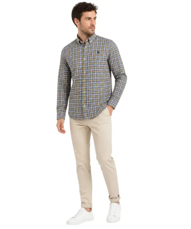 U.S. Polo Assn. - Ανδρικό Πουκάμισο Μακρυμάνικο 64060-53310-881 Μπλε 3