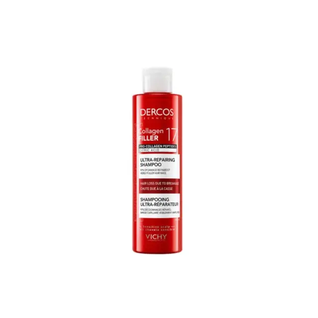Vichy | Dercos Collagen Filler 17 Ultra-Repairing Shampoo Επανορθωτικό Σαμπουάν Μαλλιών κατά του Σπασίματος | 200ml