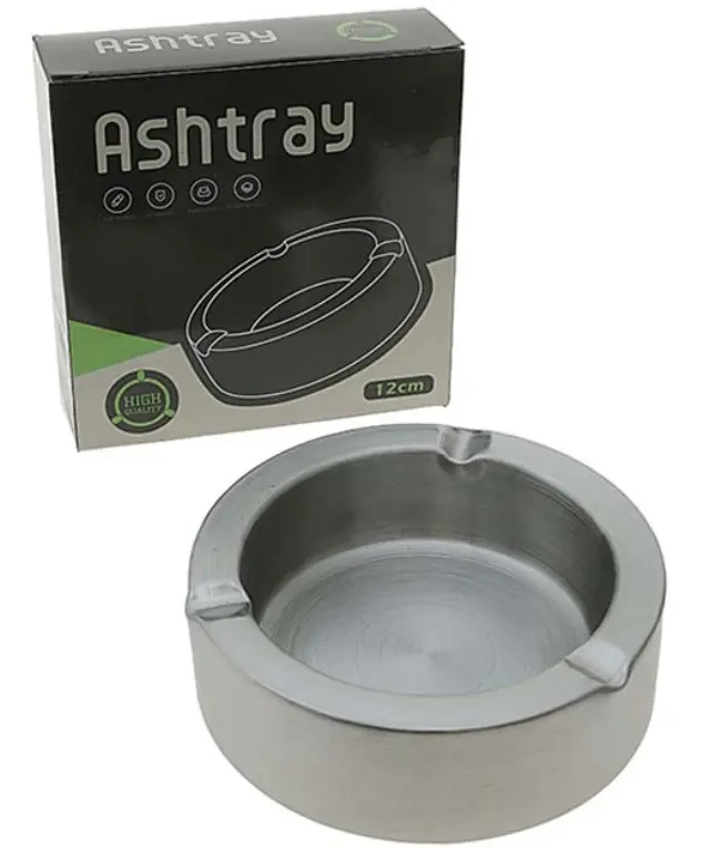 Μεταλλικό Τασάκι Silver Ασημί - 12cm 2