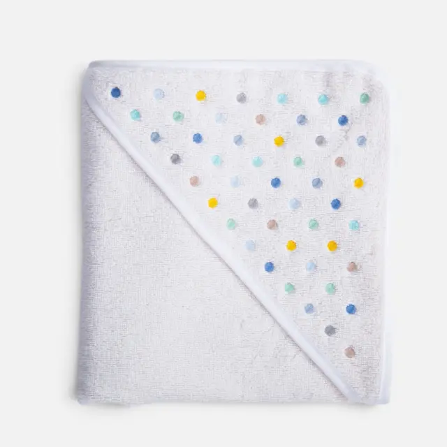 Κάπα Βρεφική Dots 75x75 Nef Nef Homeware, 100% ΒΑΜΒΑΚΙ - ECRU/BLUE (041055)