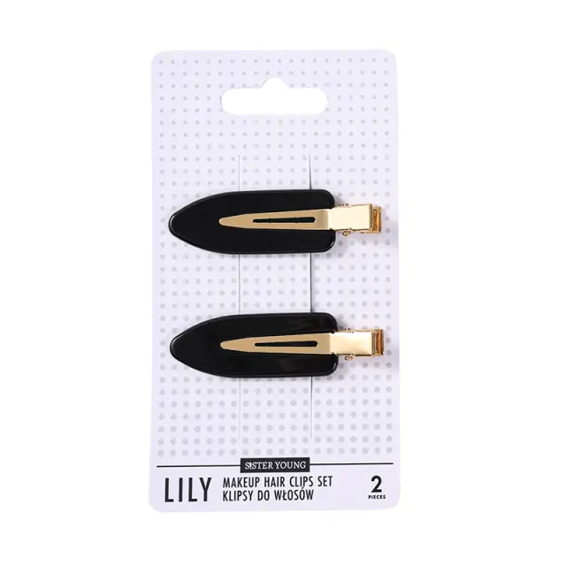 Sister Young LILY Makeup Hair Clips Set Black (2 τεμάχια)