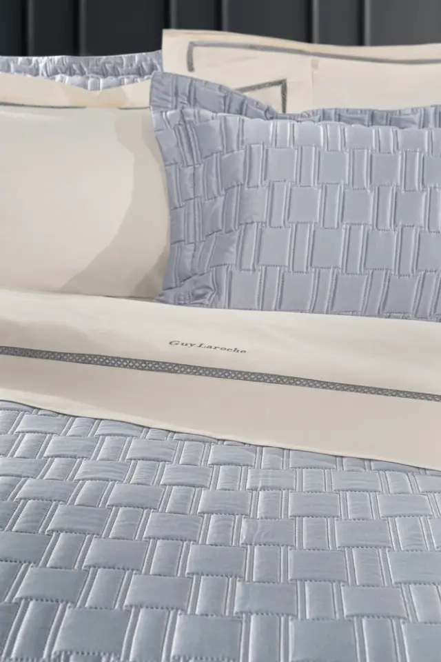 ΣΕΤ ΚΟΥΒΕΡΛΙ KING SIZE 240×250 3 ΤΕΜΑΧΙΩΝ BRICK SILVER GUY LAROCHE 2