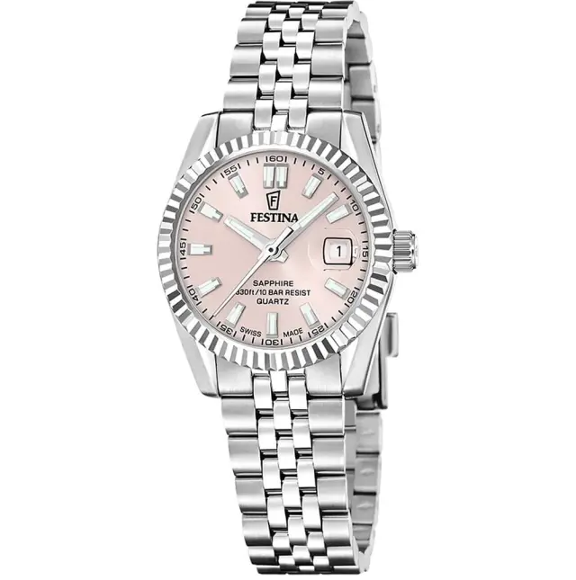 Festina Swiss Made Classic Women's Watch Silver Steel Bracelet F20087/2