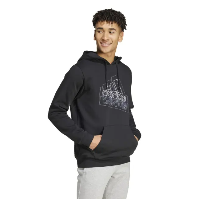 adidas Tech Graphic Hoodie (IW2636-Black) - Μαύρο