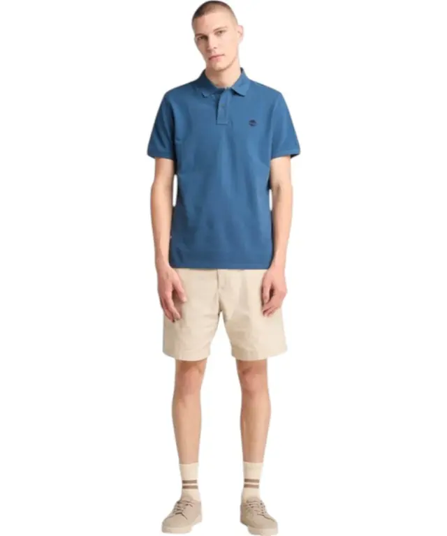 Timberland - Ανδρικό T-shirt Polo με Λογότυπο TB0A6VDP-288 Μπλε - L 2