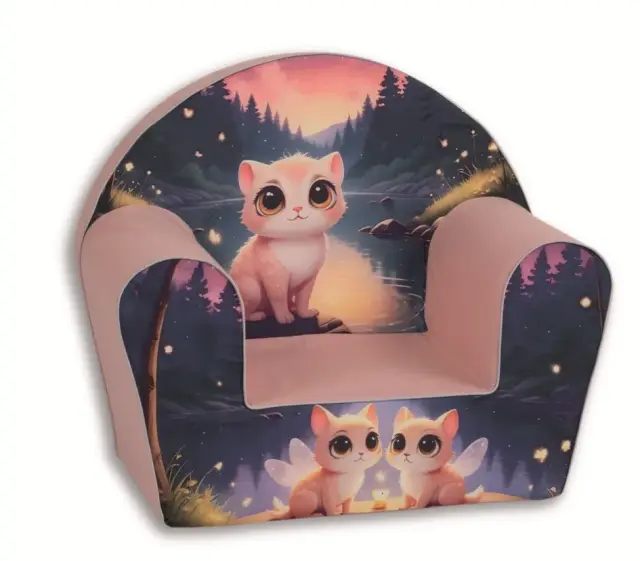 Delsit Παιδική Πολυθρόνα Με Μπράτσα Magic Kitten Pink