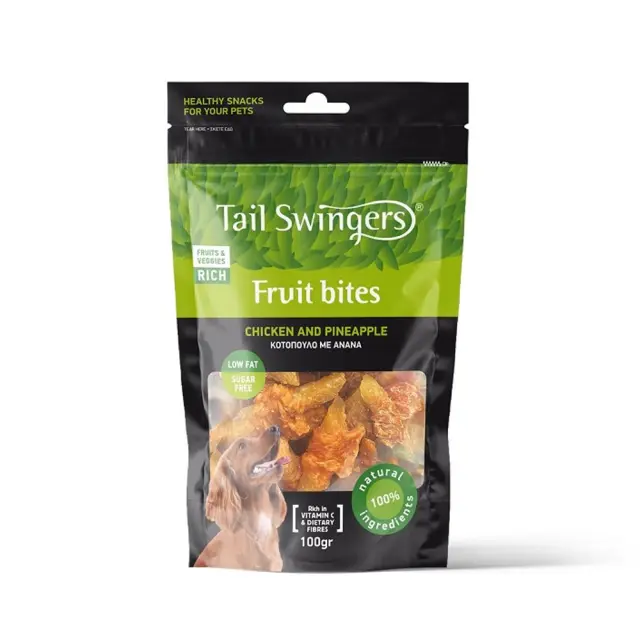 Tail Swingers Σνακ Ανανάς & Κοτόπουλο 100gr