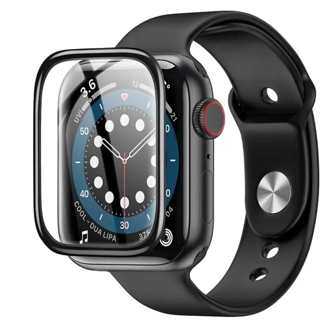 Tempered Glass Hoco A29 0.33mm 9H 3D Hot bending 40mm για iWatch Series4 5 6 SE Μαύρο