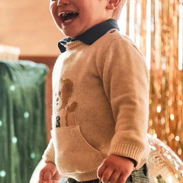 Baby 6 μηνών έως 4 ετών Ζέρσεϋ μπεζ σκούρο - 3Ε