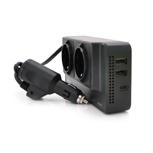 Andowl Inverter αυτοκινήτου τροποποιημένου ημιτόνου 300W για 12V DC με 2xUSB Q-CC8200 – Power Inverter 2