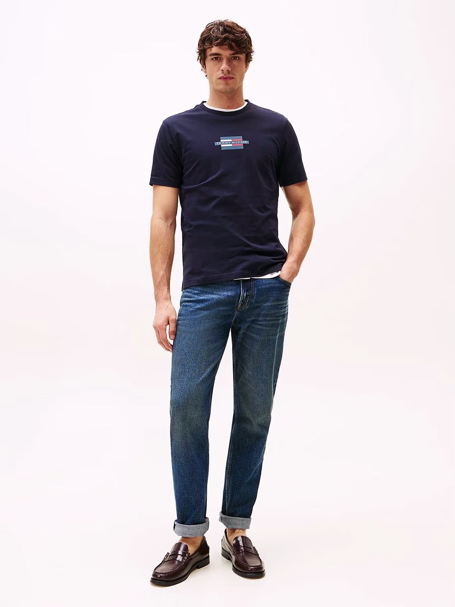 Tommy Hilfiger Ανδρικό Μπλε Σκούρο T-Shirt Μπλε Σκούρο - S 3
