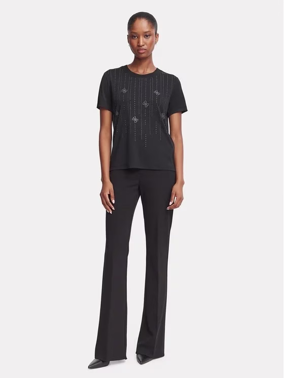 Guess Γυναικείο T-Shirt Μαύρο Regular Fit Μαύρο - XL 2
