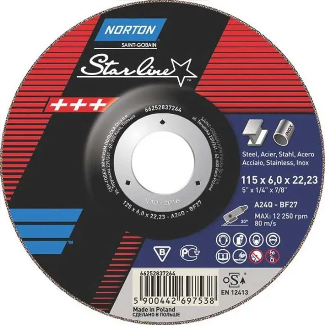ΤΡΟΧΟΣ ΛΕΙΑΝΣΕΩΣ Φ115Χ6MM NORTON 66252837263