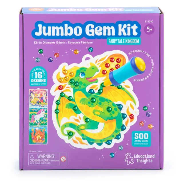 Educational Insights Jumbo Gem Kit Fairytale Kingdom - Διακοσμώ Εικόνες με Διαμάντια (5+ ετών) EI-1540