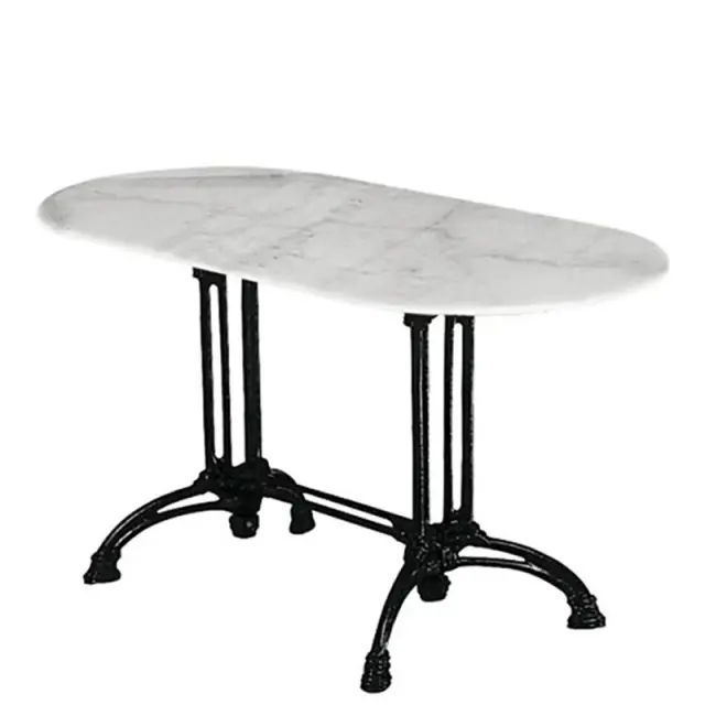 Τραπέζι Αίθριο Oval Μαντέμι/Μάρμαρο EKO 70x110cm