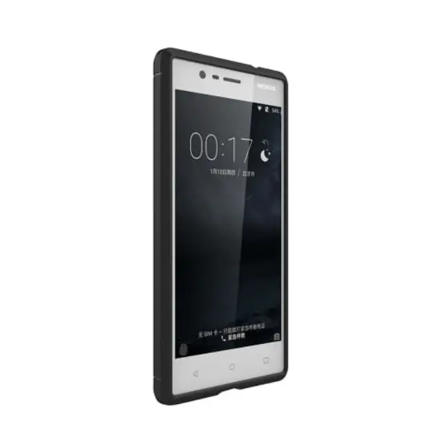 OEM Brushed Armor θήκη για Nokia 3- Μαύρη