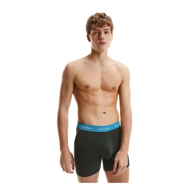 Calvin Klein Ανδρικό Boxer Μακρύ Cotton Stretch - Τριπλό Πακέτο, Χρώμα Black GGB - S 2