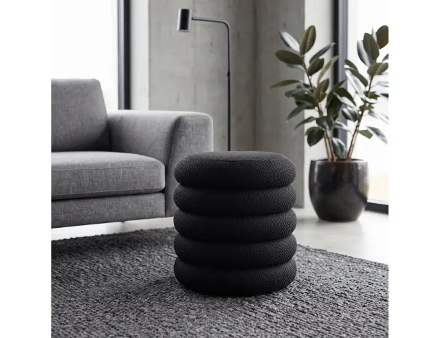 Σκαμπό Atom Home Deco Factory με αποθηκευτικό χώρο και διαστάσεις 37x42cm - Black HD0426