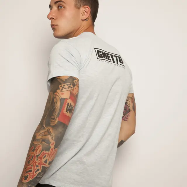 Ghetto Black Mask Gray T-Shirt for Men | Somewhere We Belong 3