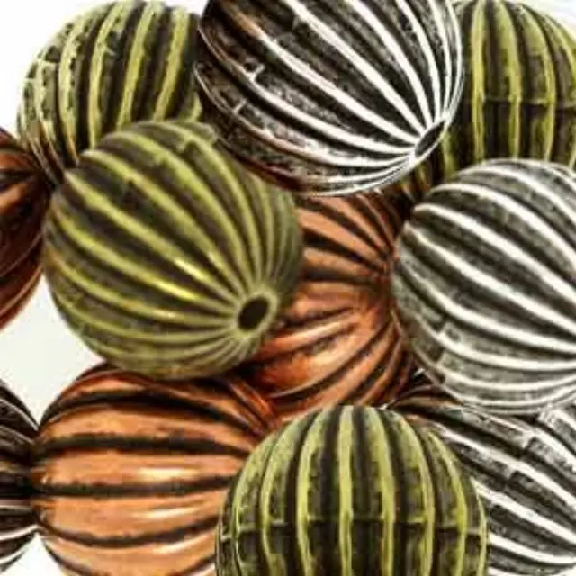 Επιμεταλλωμένη Χάντρα Onion Mix 12mm ~9τεμ