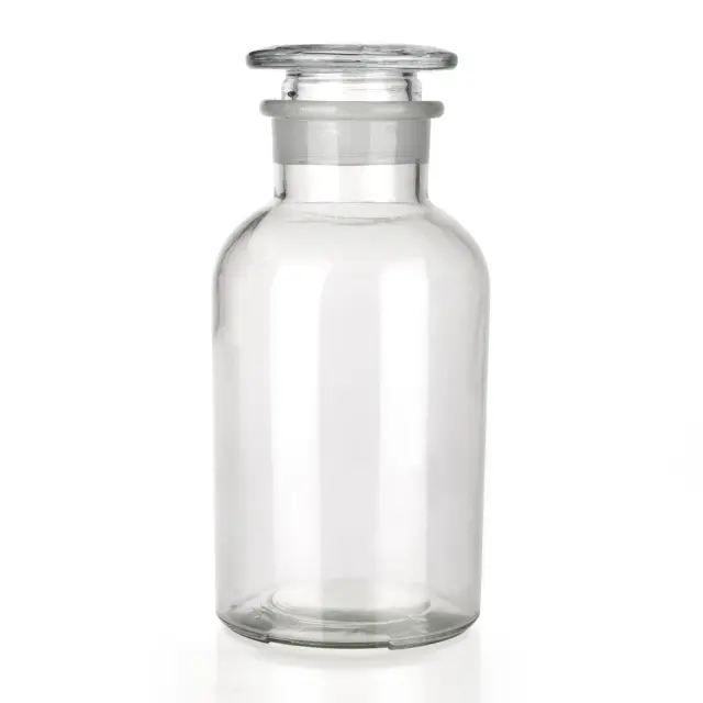 Μπουκαλάκι γυάλινο διαφανές με πώμα, 250ml