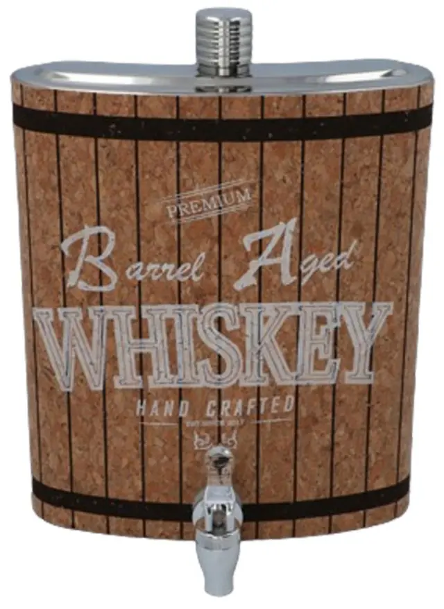 Hip Flask Δοχέιο Φλασκί Ποτού Whiskey Γίγας με Βρυσάκι (F3513) - 3840ml