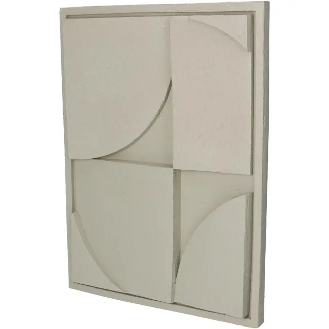 Διακοσμητικό Τοίχου Μπεζ Polyresin 29.5x3.5x39.5cm 2