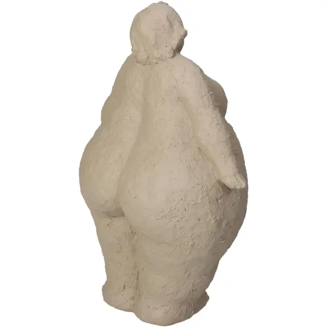 Διακοσμητικό Μεγάλη Γυναίκα Μπεζ Polyresin 17x12x25.5cm 2