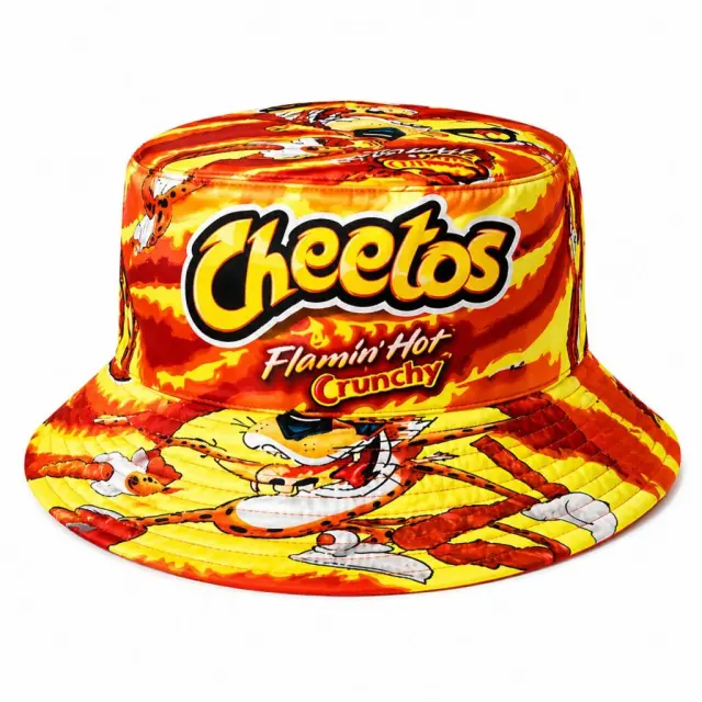 Ghetto Flame Bucket Hat Orange Yellow – Adult Size | Polyester / Cotton