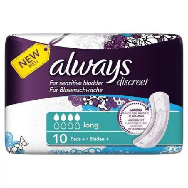 Always Discreet Lady Σερβιέτες για Ακράτεια Μέγεθος 4, 10τμχ