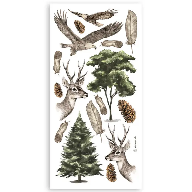 Συλλογή με σχέδια από χαρτόνι, Forest, 15x30,5cm 3