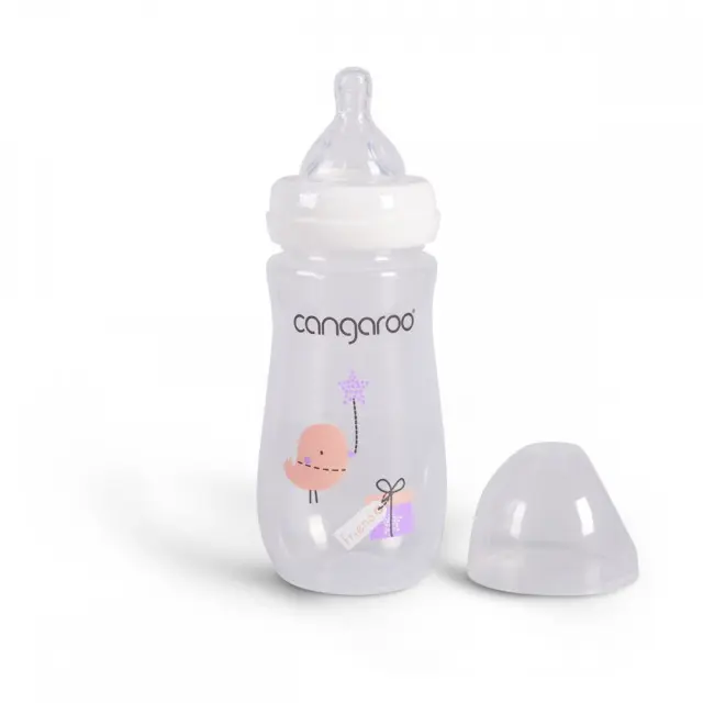 Μπιμπερό με αντί-κολική θηλή PP 300ml Birdy Blu Girl Cangaroo 3800146261726 2