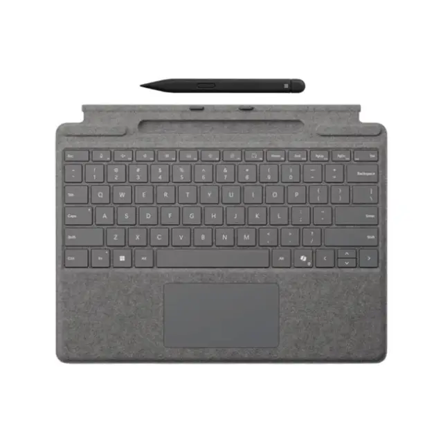 Microsoft Surface Pro 10/11/FB Keyboard inkl. Pen2 + Copilot Taste - Platin